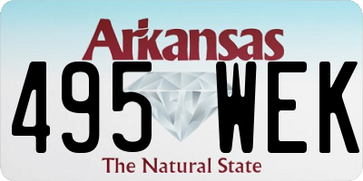 AR license plate 495WEK