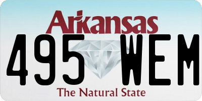 AR license plate 495WEM