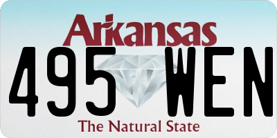 AR license plate 495WEN
