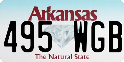 AR license plate 495WGB