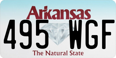 AR license plate 495WGF