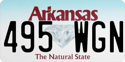 AR license plate 495WGN