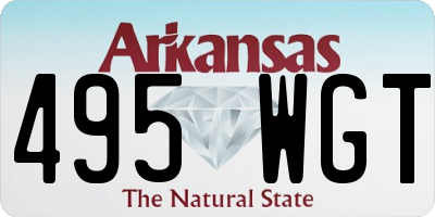 AR license plate 495WGT