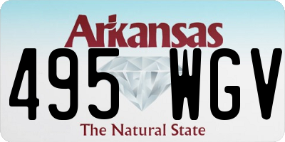 AR license plate 495WGV