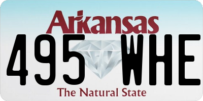 AR license plate 495WHE