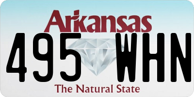 AR license plate 495WHN