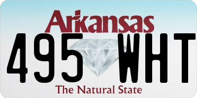AR license plate 495WHT