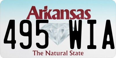 AR license plate 495WIA