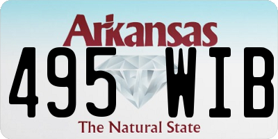 AR license plate 495WIB