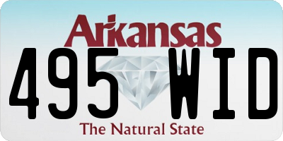 AR license plate 495WID
