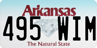 AR license plate 495WIM