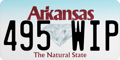 AR license plate 495WIP