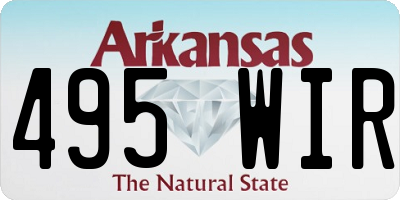 AR license plate 495WIR