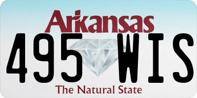 AR license plate 495WIS