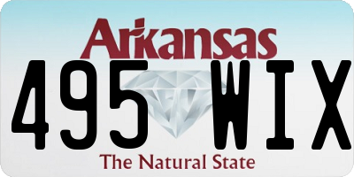 AR license plate 495WIX