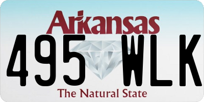 AR license plate 495WLK
