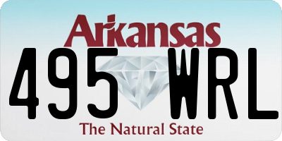 AR license plate 495WRL