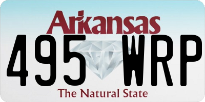 AR license plate 495WRP