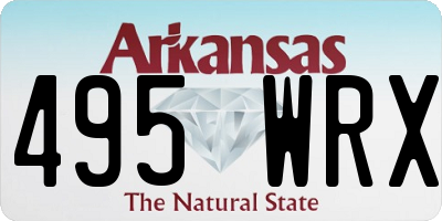 AR license plate 495WRX