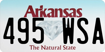 AR license plate 495WSA