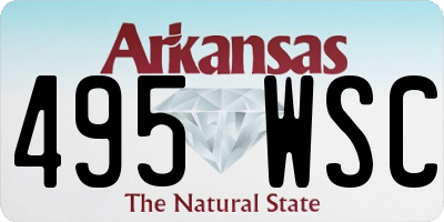AR license plate 495WSC