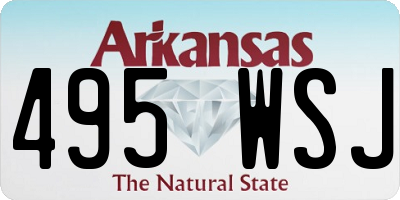 AR license plate 495WSJ