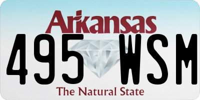 AR license plate 495WSM