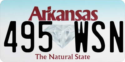 AR license plate 495WSN