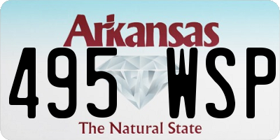 AR license plate 495WSP