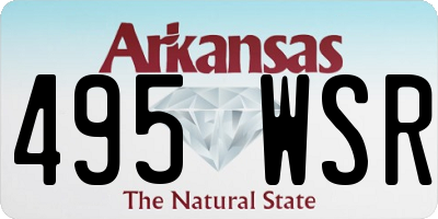 AR license plate 495WSR