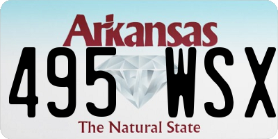 AR license plate 495WSX