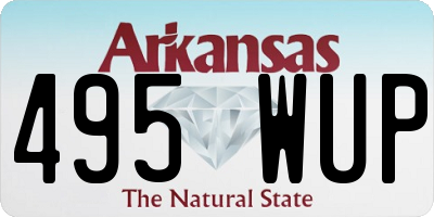 AR license plate 495WUP
