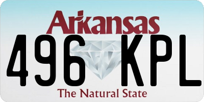 AR license plate 496KPL