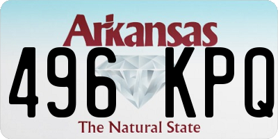 AR license plate 496KPQ