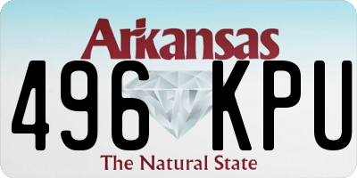 AR license plate 496KPU