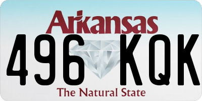 AR license plate 496KQK