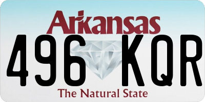 AR license plate 496KQR