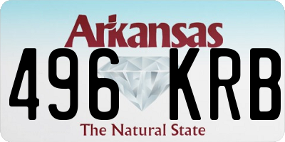 AR license plate 496KRB