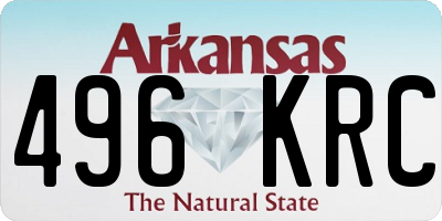 AR license plate 496KRC