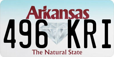AR license plate 496KRI