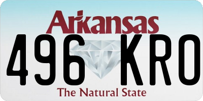 AR license plate 496KRO