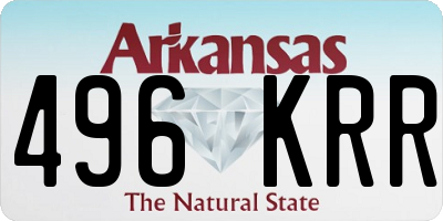 AR license plate 496KRR