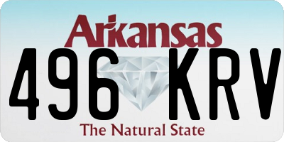 AR license plate 496KRV