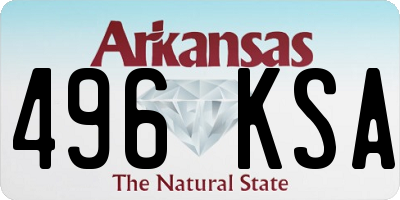 AR license plate 496KSA