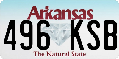 AR license plate 496KSB