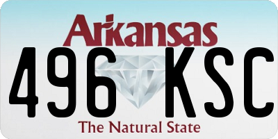 AR license plate 496KSC