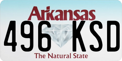 AR license plate 496KSD