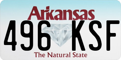 AR license plate 496KSF