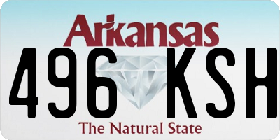 AR license plate 496KSH