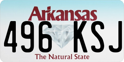AR license plate 496KSJ